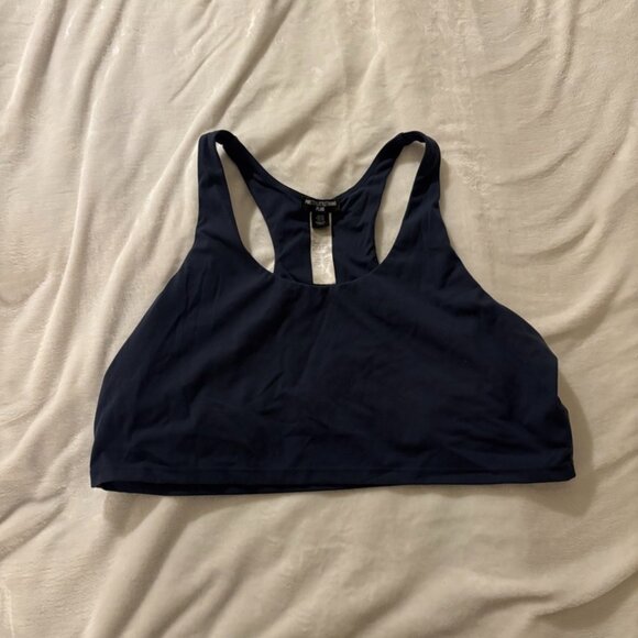 Plus Midnight Blue Sculpt Double Layer Padded Sports Bra - Picture 1 of 2